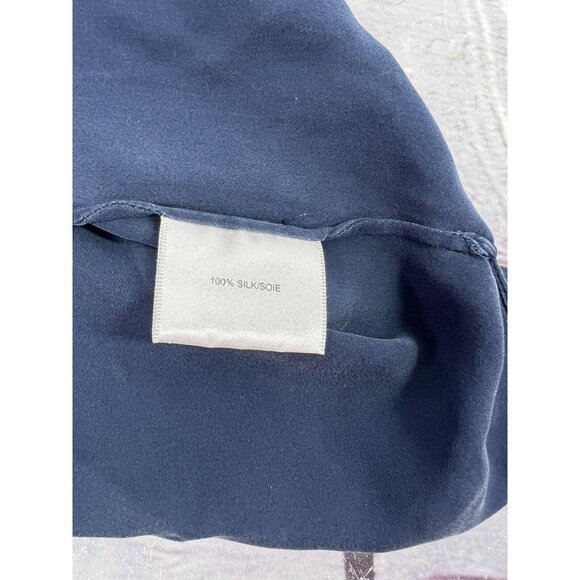 HAUTE‎ HIPPIE NAVY BLUE SILK COWL NECK TOP BLOUSE SIZE sz S - Picture 8 of 8